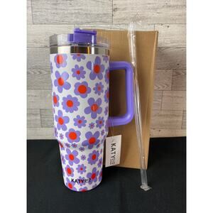 LILAC FLORAL TUMBLER Katydid 40oz Brand New With Tags 10.75” Tall
